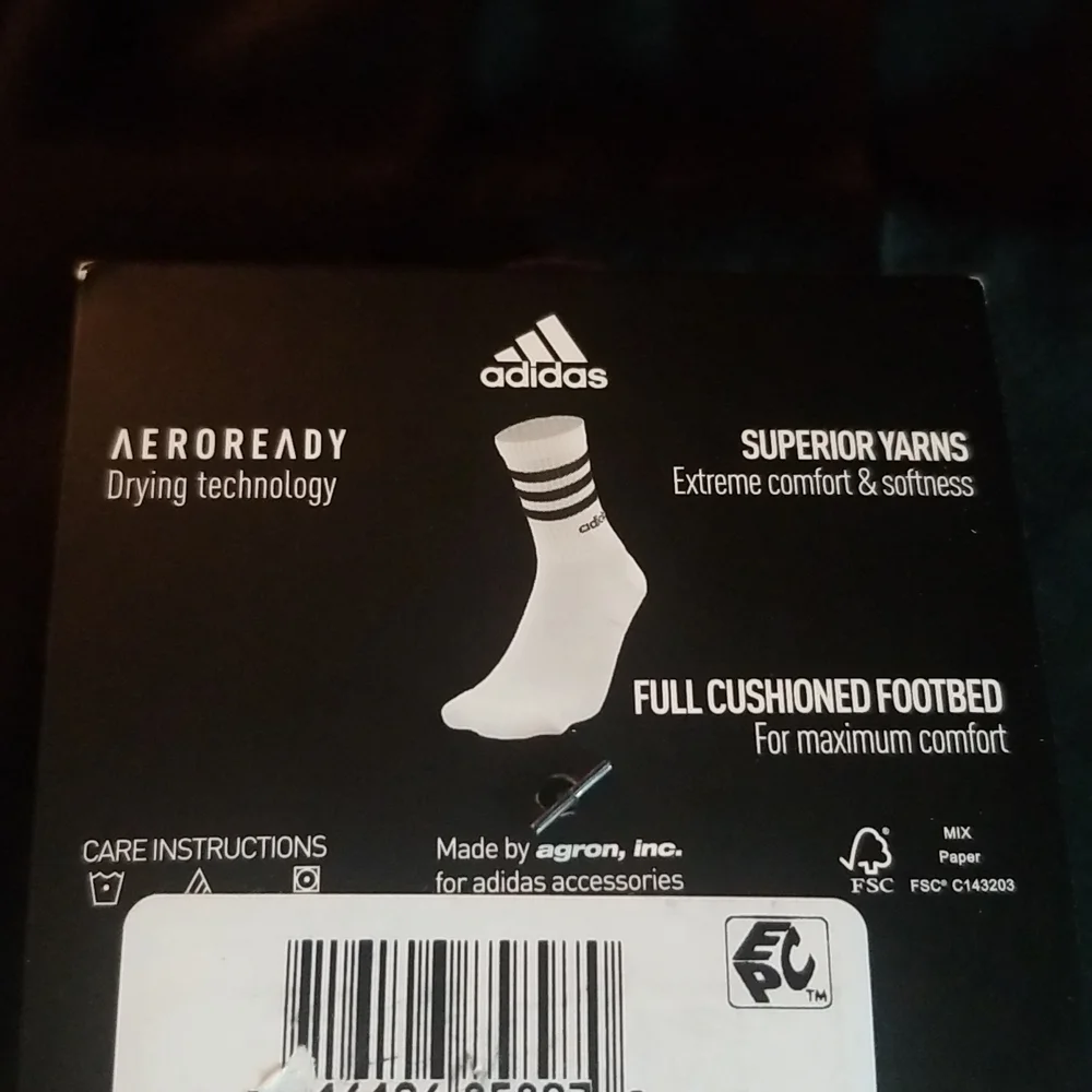 Adidas 3 pack crew socks sz. 5-10 black & gray - Picture 5 of 11